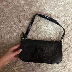 Hello Molly Black Snake Skin Purse